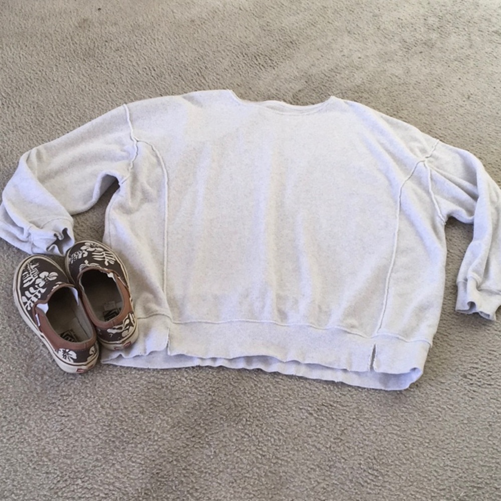 AERIE/“LOVE THE MOMENT”FRENCH TERRY SWEATSHIRT IN”CLOUD”